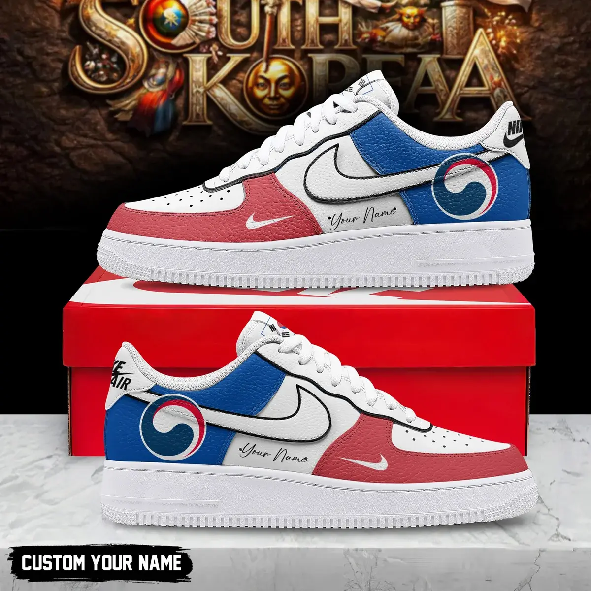 Korea Republic Premium WC26 Custom Custom Air Force 1 Sneakers