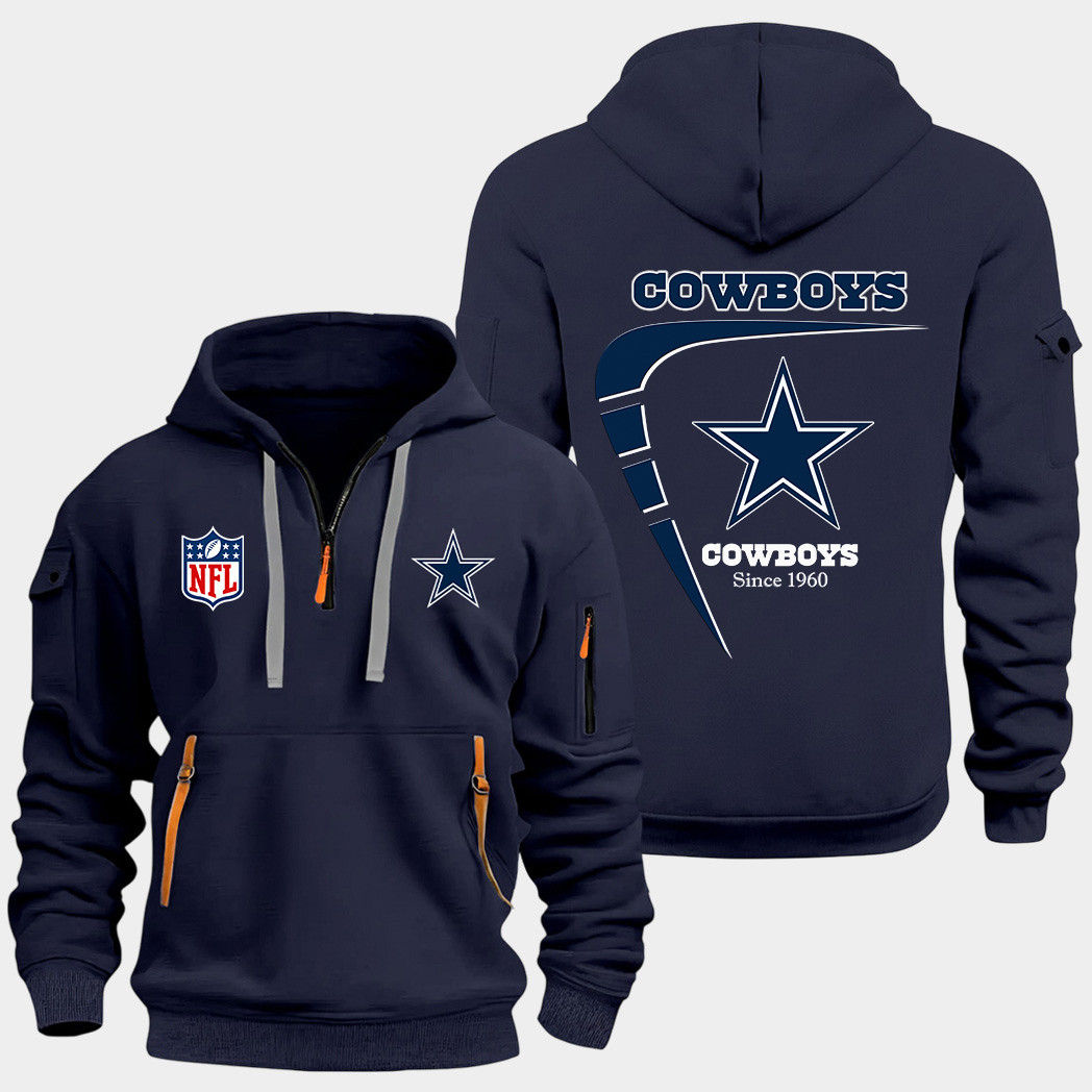 Dallas Cowboys Navy Quarter Zip Hoodie