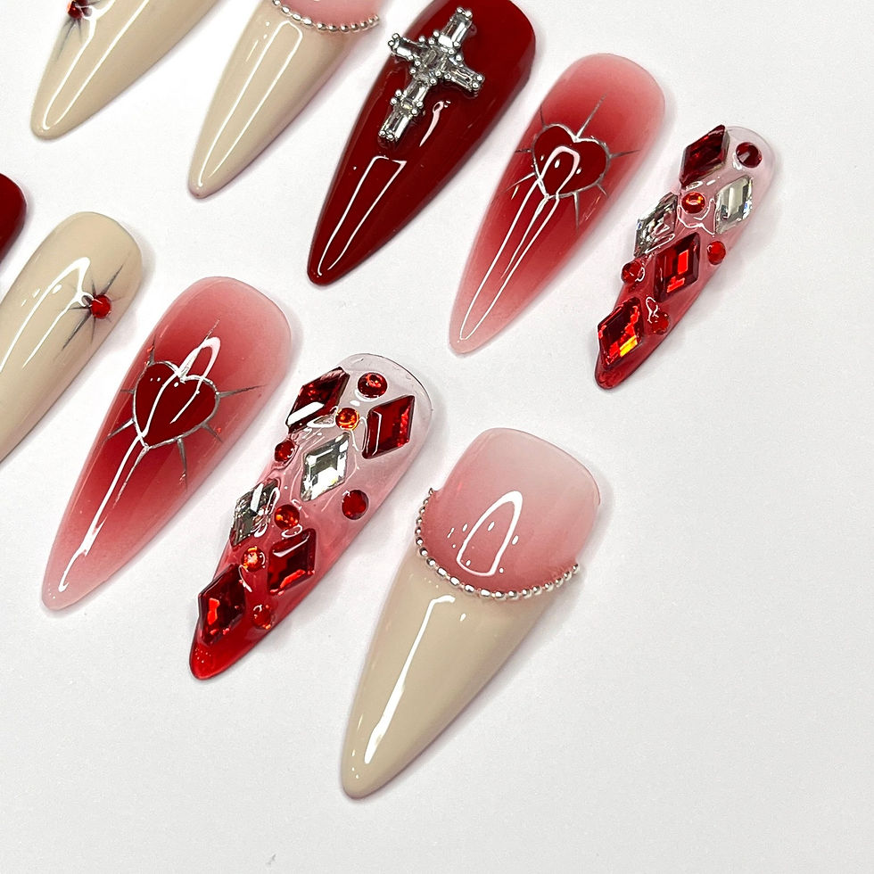 Thumbnail: press on nails, custom nails, fake nails, Nails Art, custom nail, Gift for her