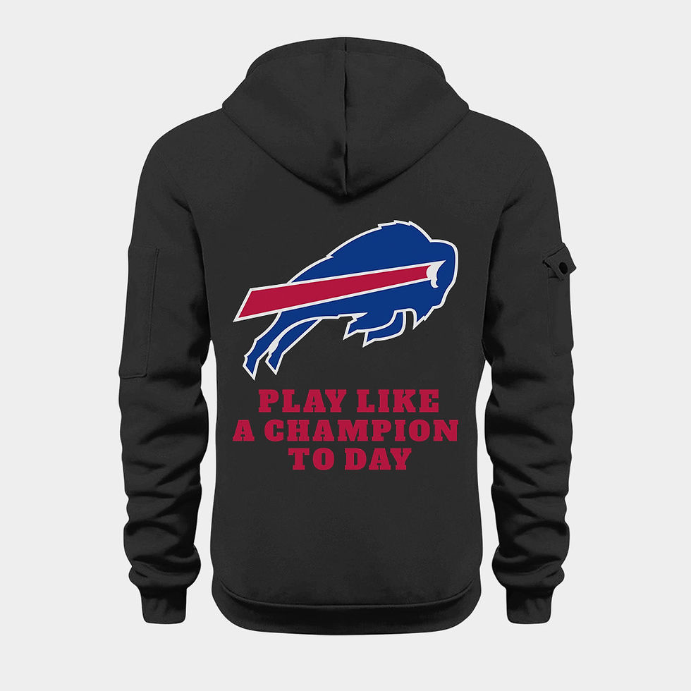 Thumbnail: Buffalo Bills Black Quarter Zip Hoodie