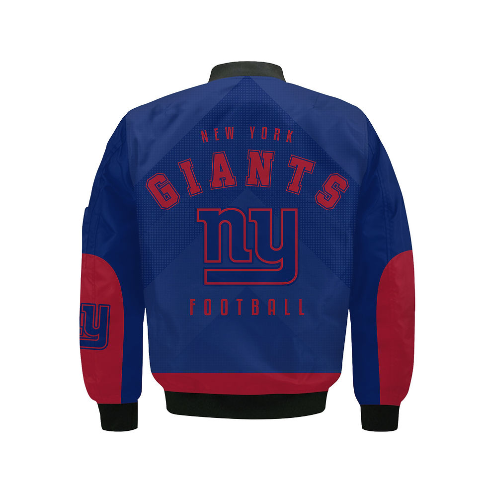 Thumbnail: New York Giants Football Team 2024 - 25 Stay Ahead Of The Trend Bomber Jacket