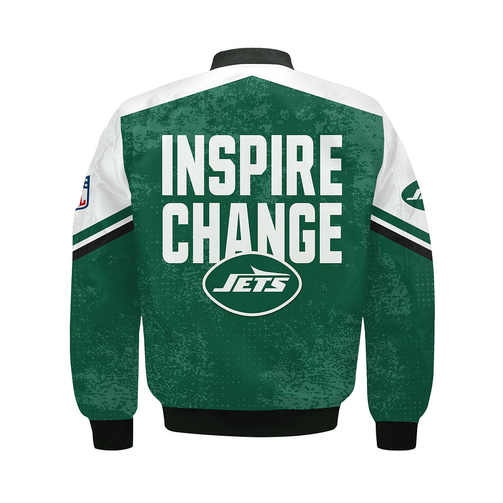 Thumbnail: New York Jets Football Team 2024 - 25 Immortal Style Bomber Jacket