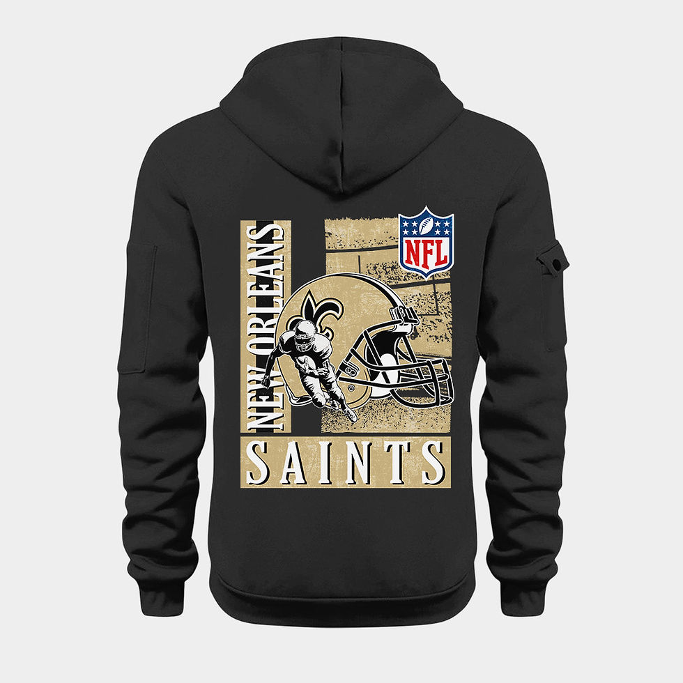 Thumbnail: New Orleans Saints Black Quarter Zip Hoodie