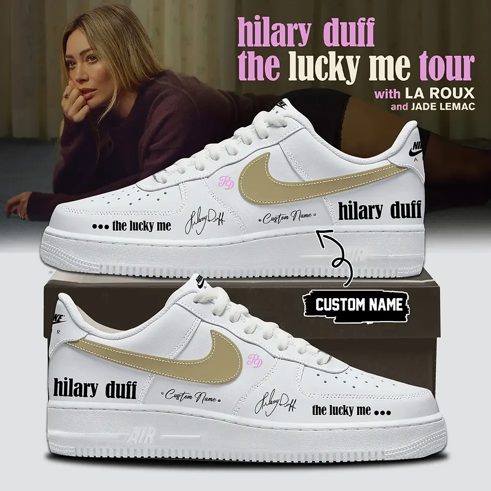 Thumbnail: Hilary Duff The Lucky Me Tour Custom Air Force 1 Sneakers