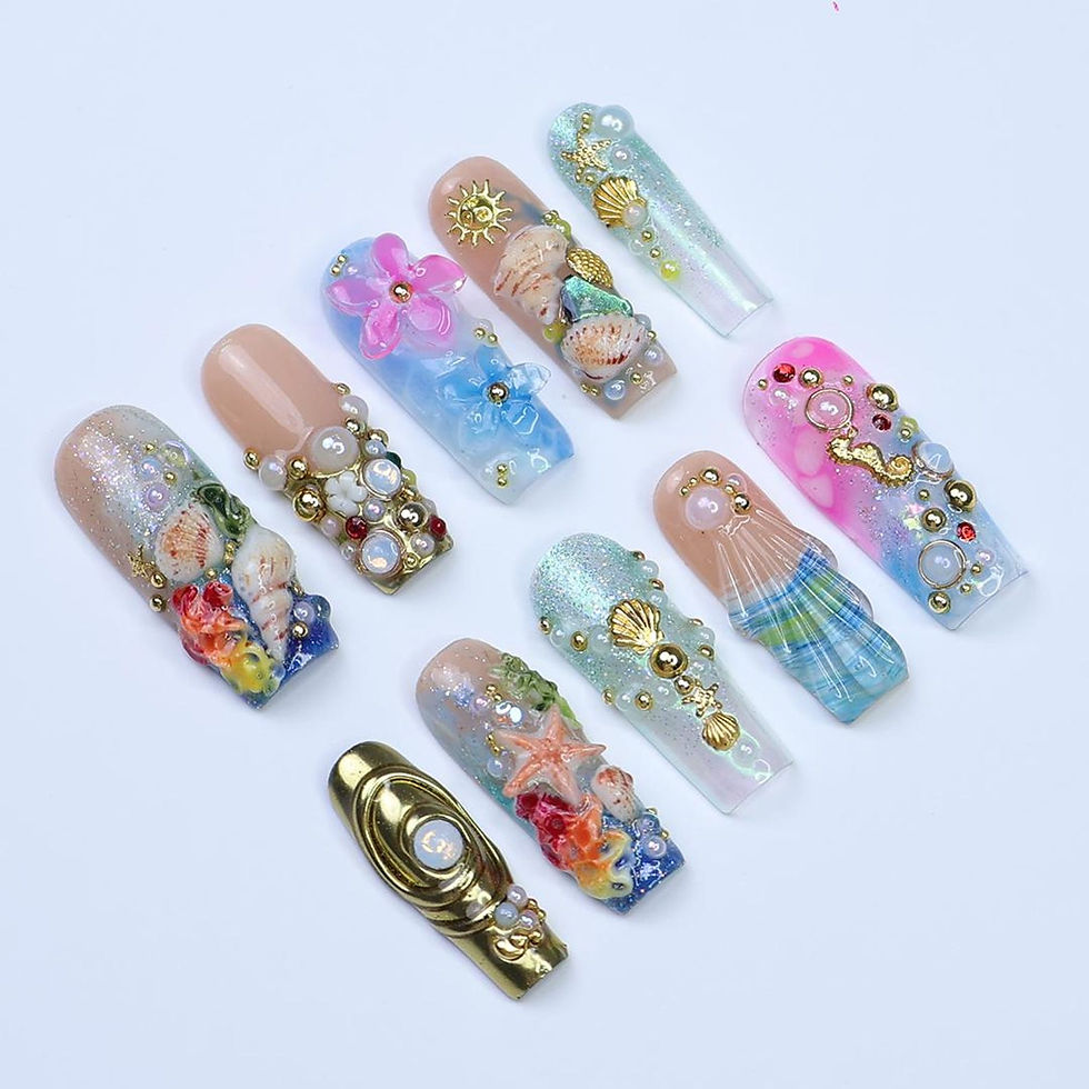 Thumbnail: press on nails, custom press on nails, fake nails, Nails Art
