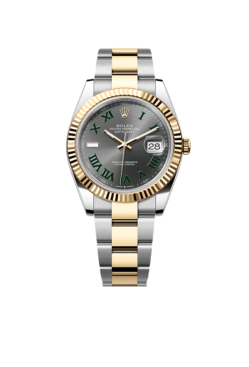 Rolex Datejust 41 Oyster, 41 mm, Oystersteel and yellow gold, Fluted Bezel