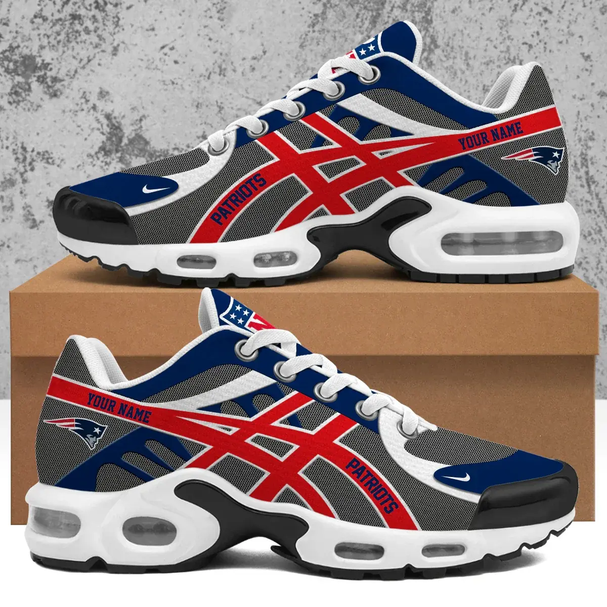 New England Patriots Custom Air-Style Sneakers V.2