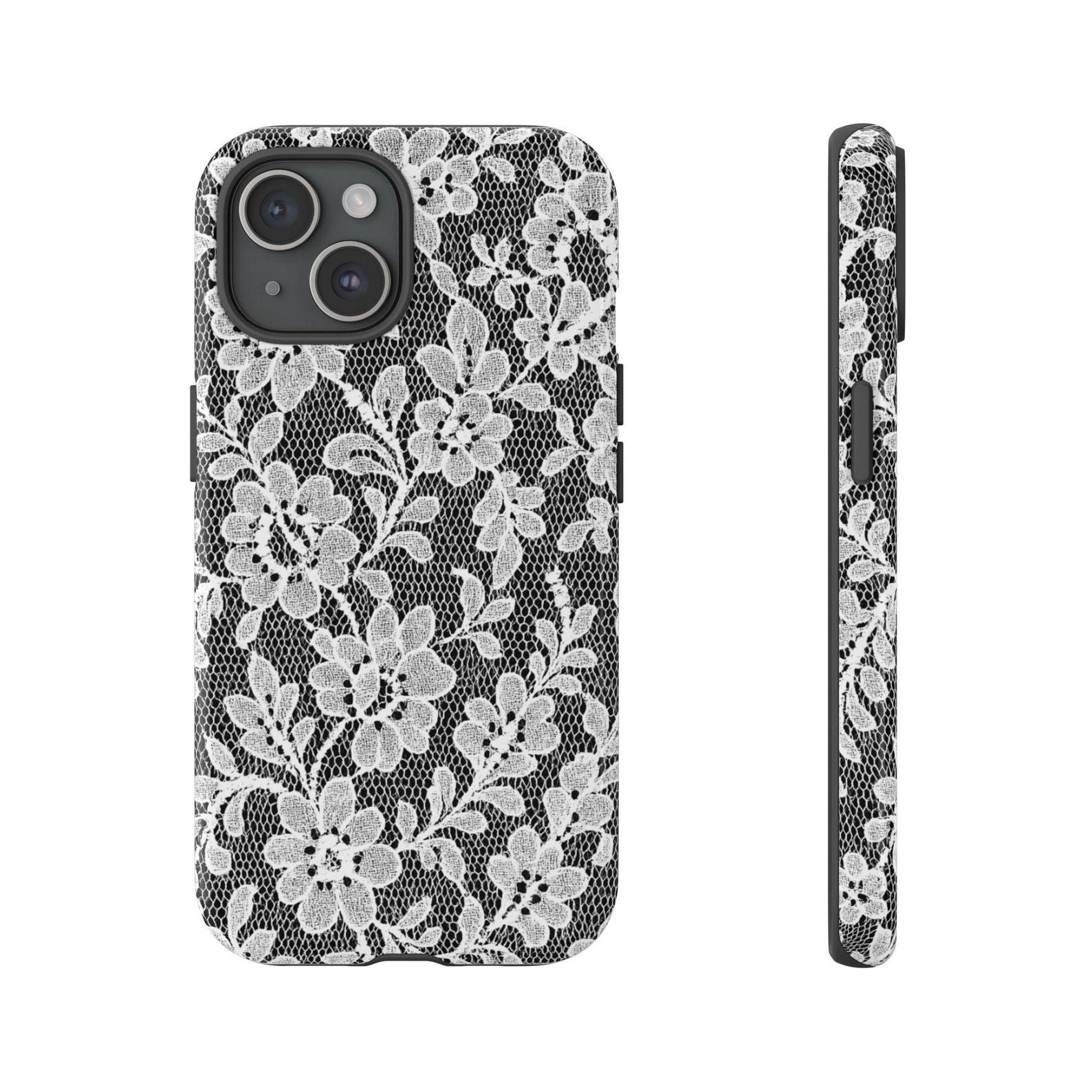 White Lace Phone Case, iPhone 17, Trendy Aesthetic Protective Cover for iPhone,