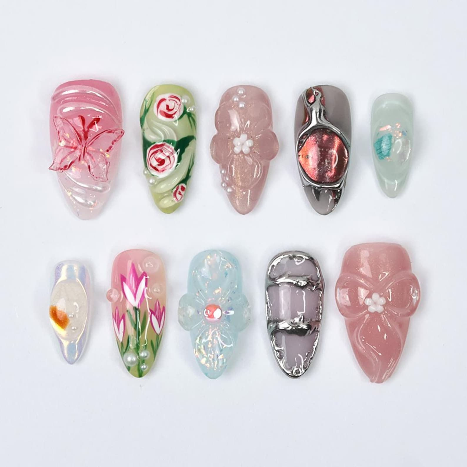 press on nails, custom nails, fake nails, Nails Art