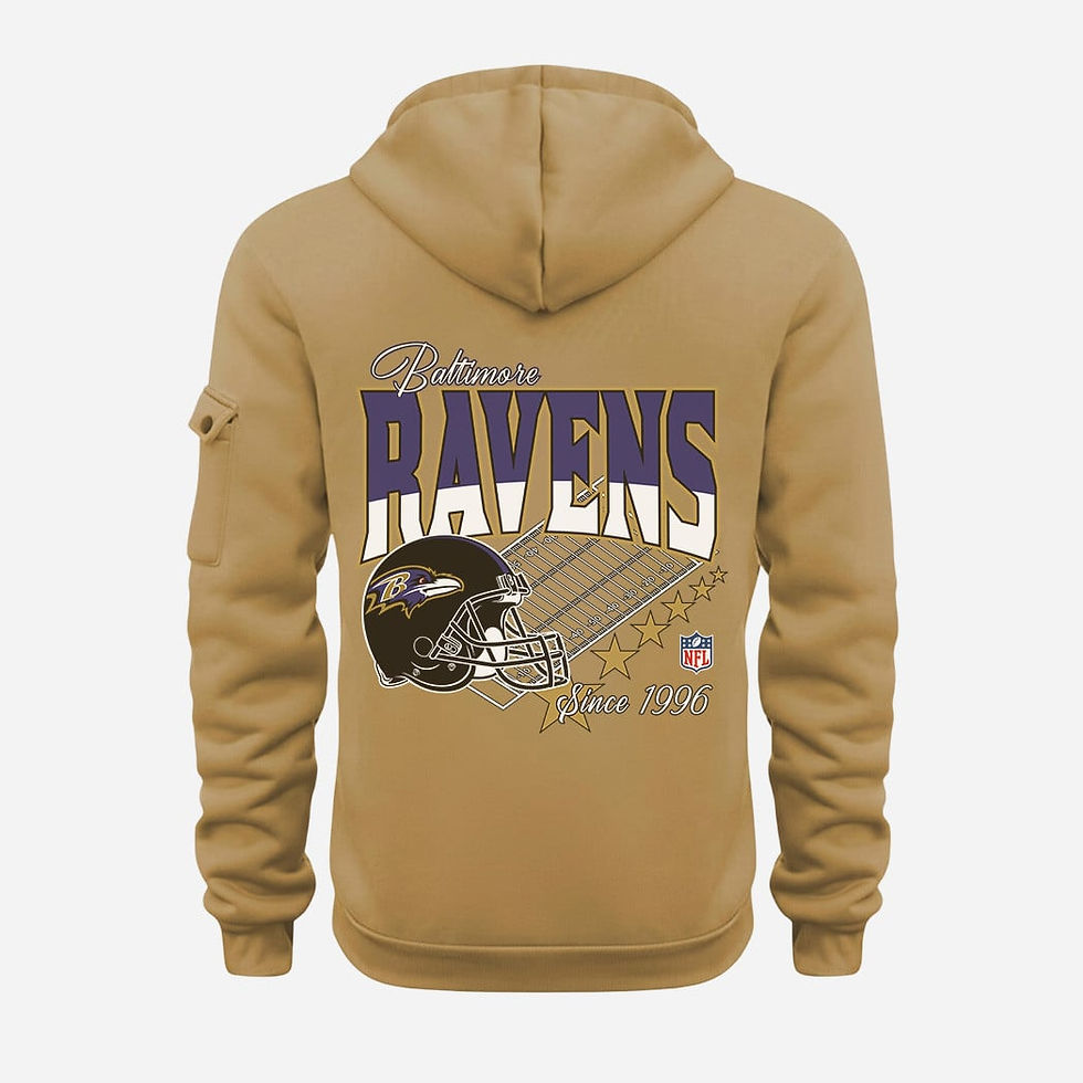 Thumbnail: Baltimore Ravens Gold Quarter Zip Hoodie