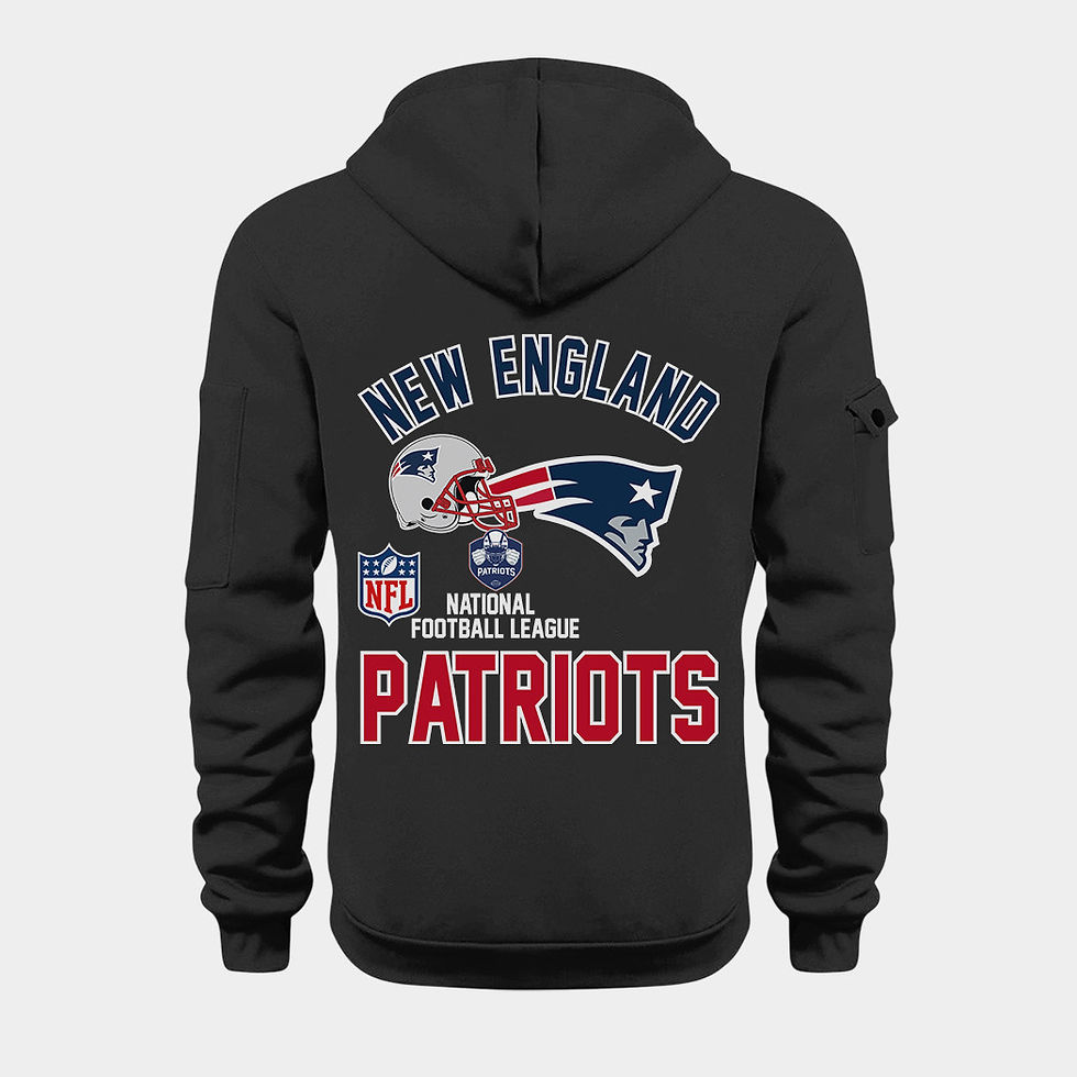 Thumbnail: New England Patriots Black Quarter Zip Hoodie