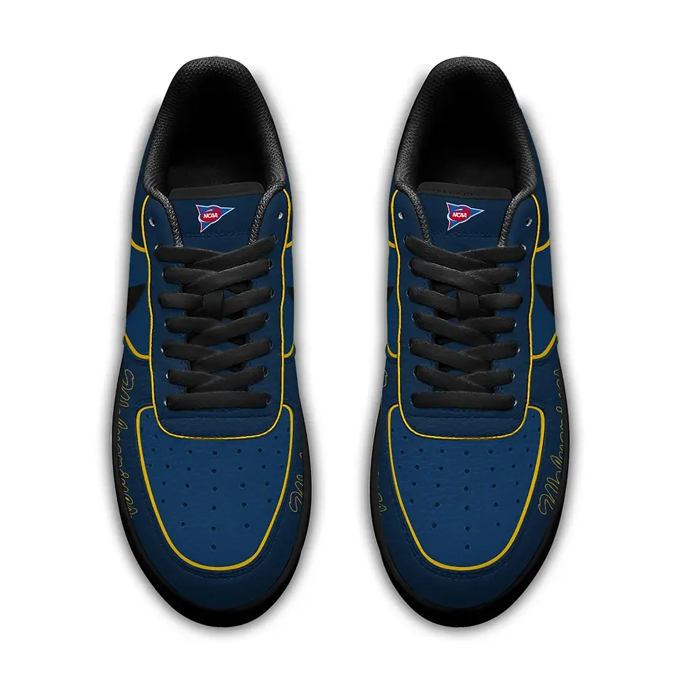 Thumbnail: Michigan Wolverines Premium NCAA Custom Custom Air Force 1 Sneakers