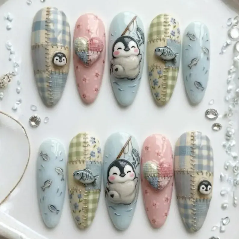 press on nails, custom press on nails, fake nails, Nails Art