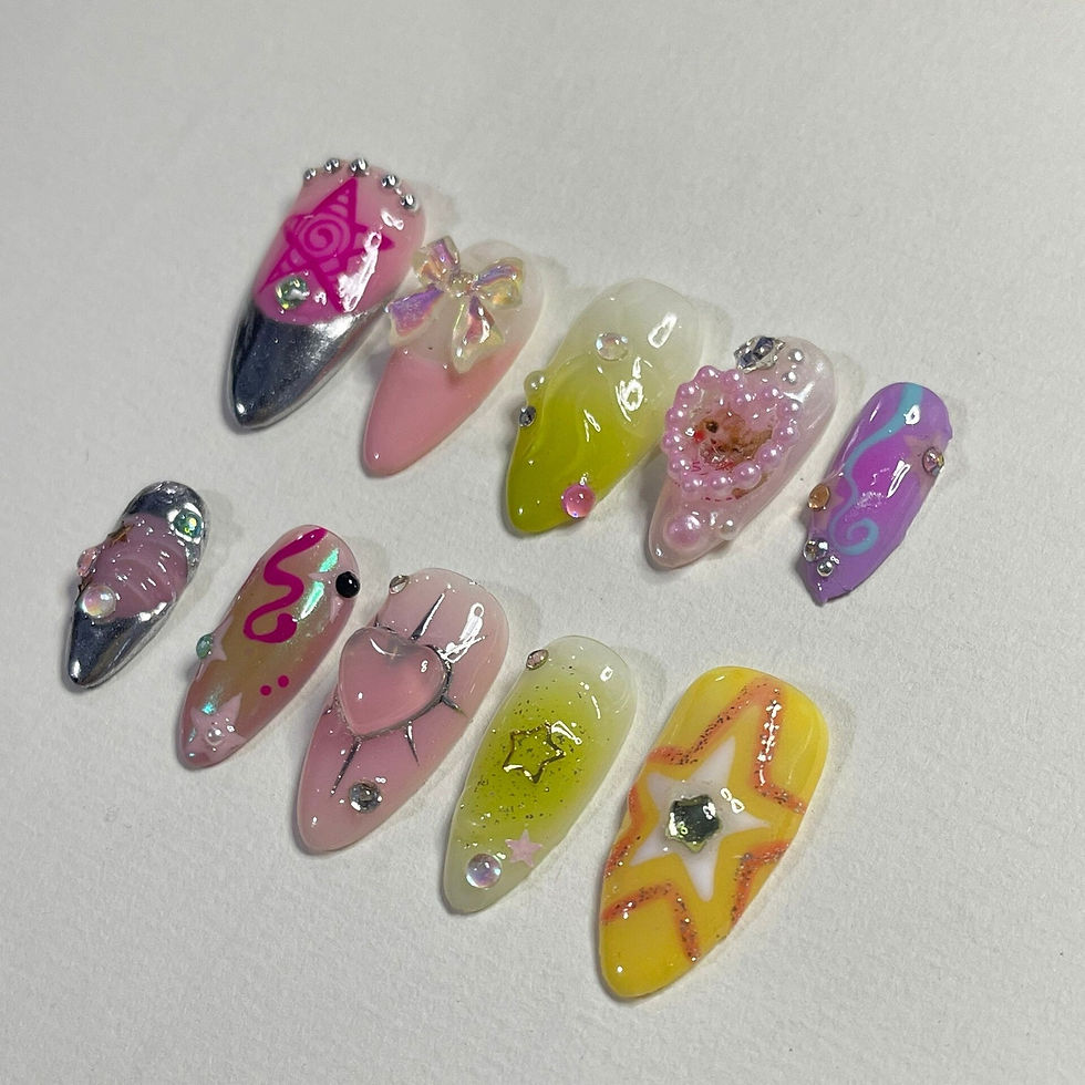 Thumbnail: press on nails, custom nails, fake nails, Nails Art, custom nail, Gift for her