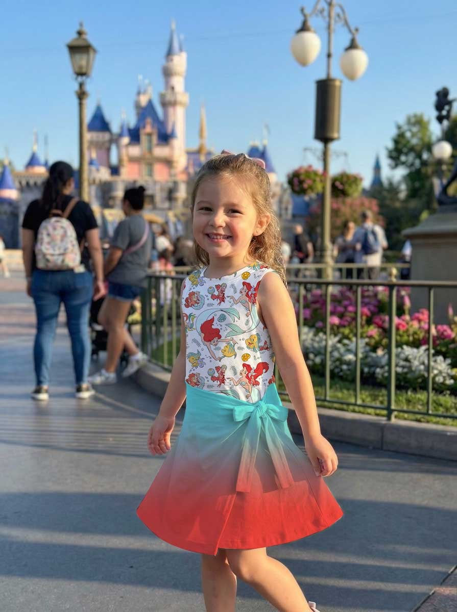 Thumbnail: Girls Ariel Mermaid Outfit, Family Matching Tennis Dress Skirt