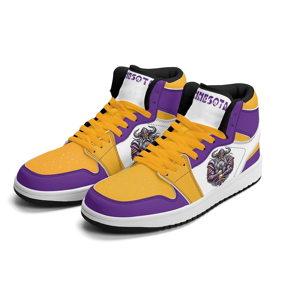 Thumbnail: Minnesota Football Team Shoes for Men & Women Team Themed Basketball Sport Shoes