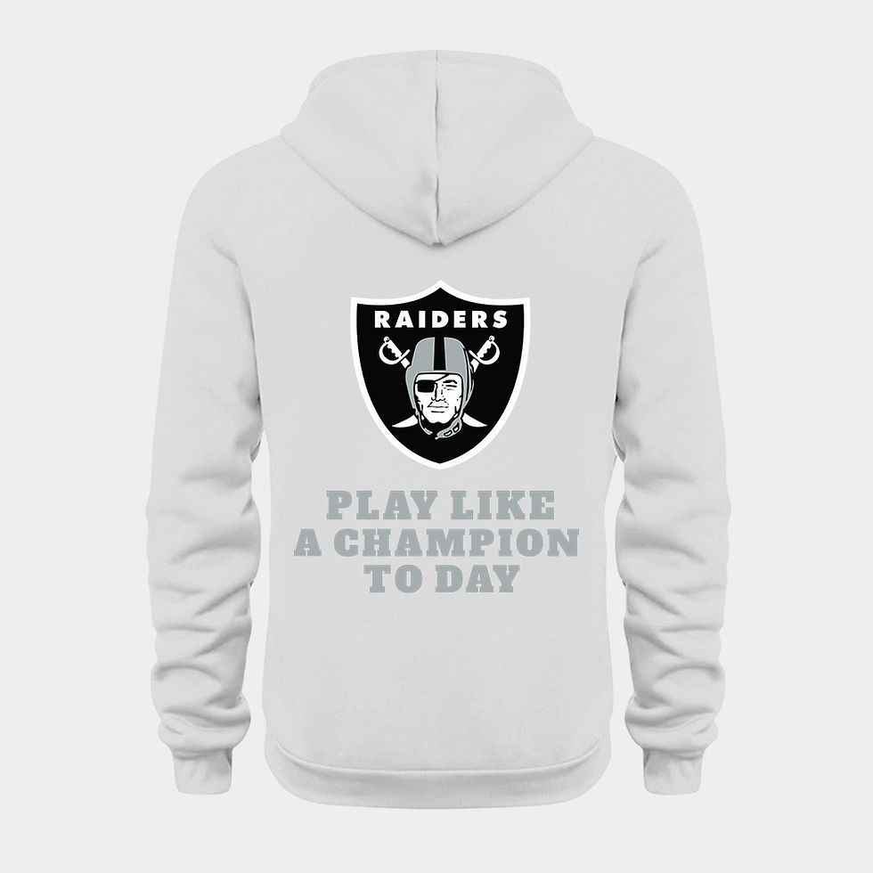 Thumbnail: Las Vegas Raiders White Quarter Zip Hoodie