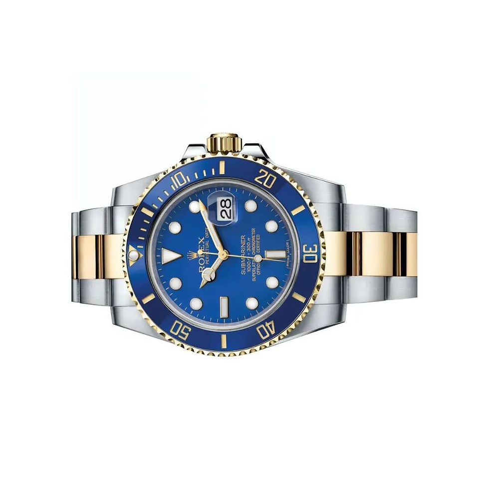 Thumbnail: Rolex Submariner Blue Diamond Dial Men's Watch