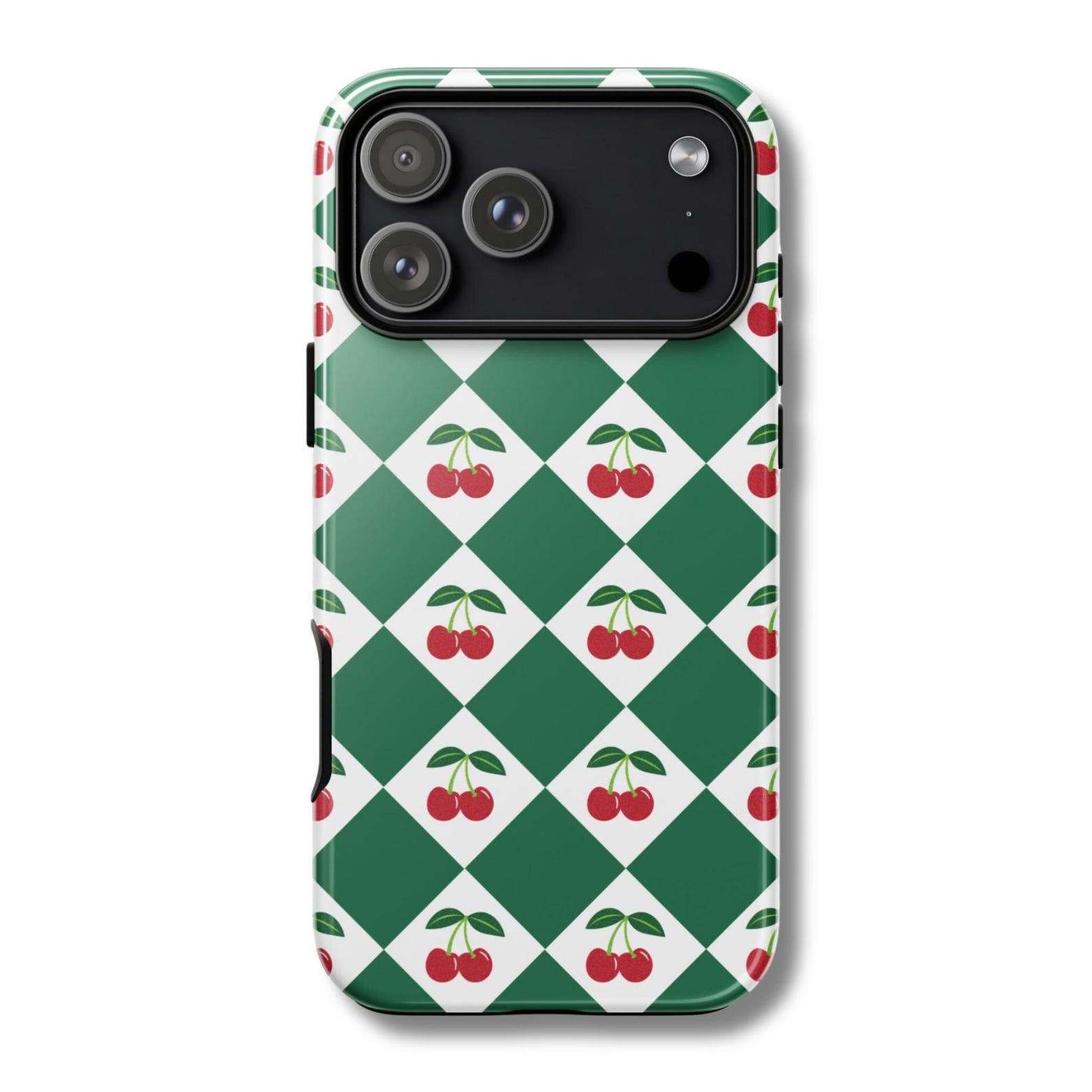 CHERRY CHARM Checkered Tough Phone Case | Preppy Aesthetic