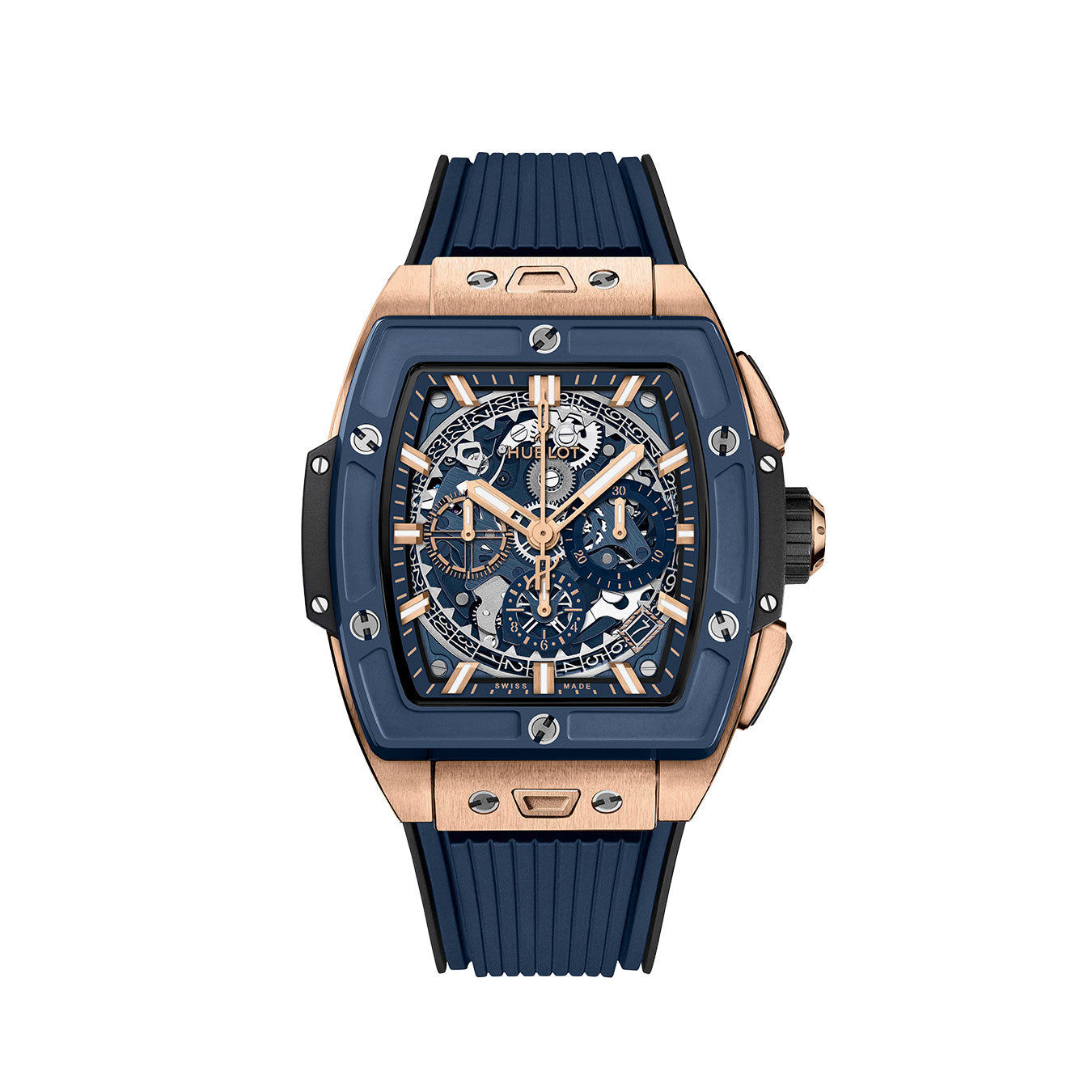 Hublot Spirit of Big Bang King Gold Blue Ceramic Ref# 642.OL.7180.RX