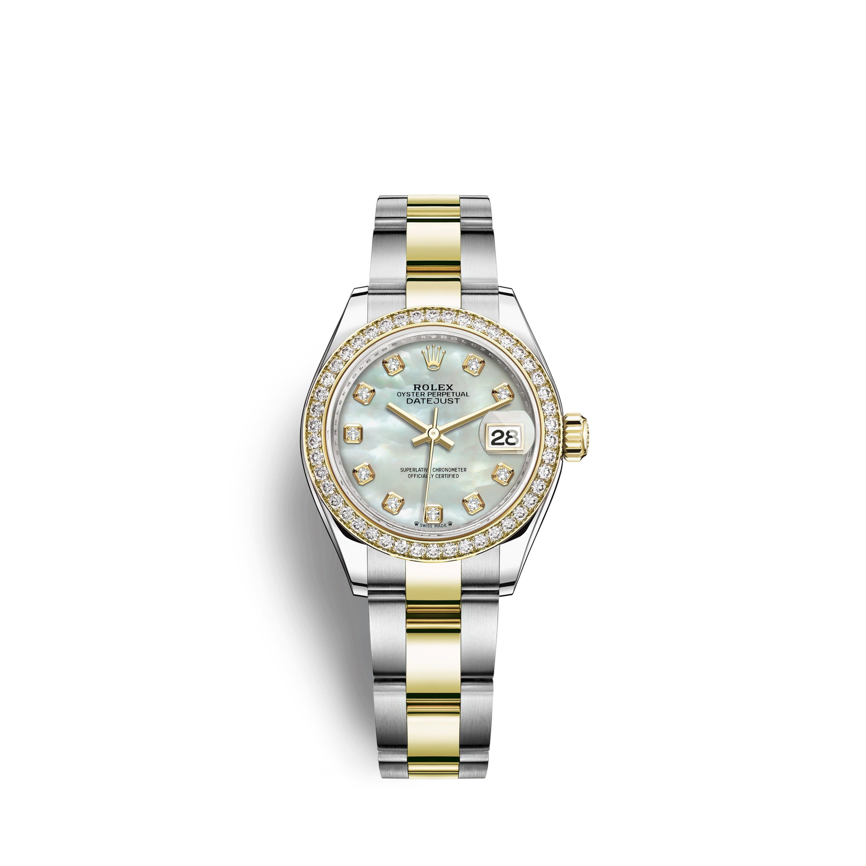 Rolex Lady-Datejust 28, Oystersteel and 18k Yellow Gold Ref# 279383RBR-0020