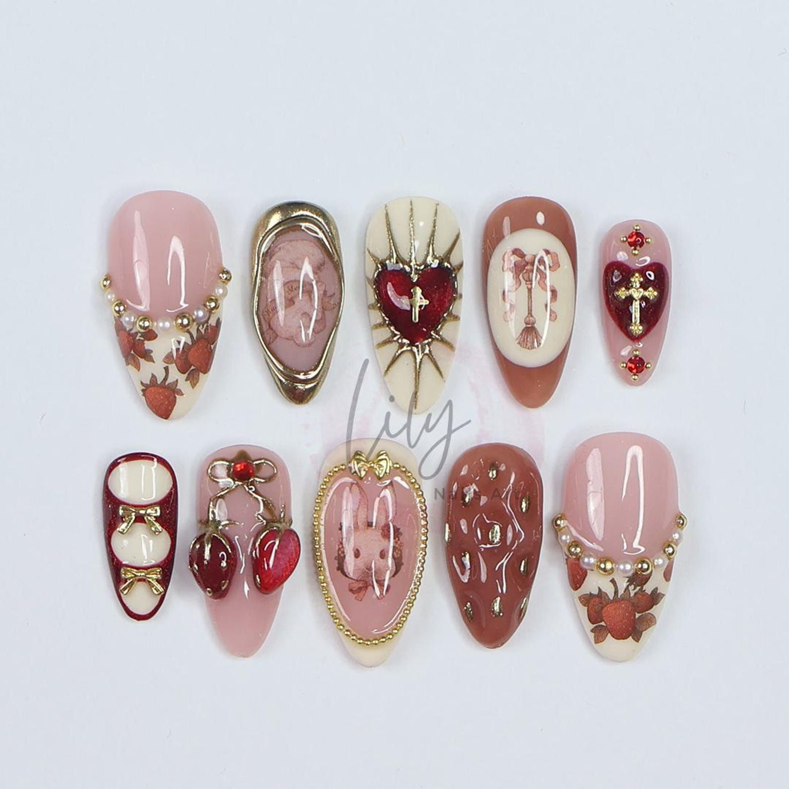 press on nails, custom nails, fake nails, Nails Art, custom nail