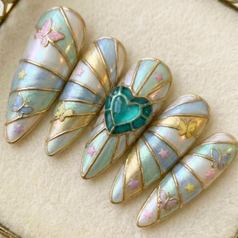 press on nails, custom press on nails, fake nails, Nails Art