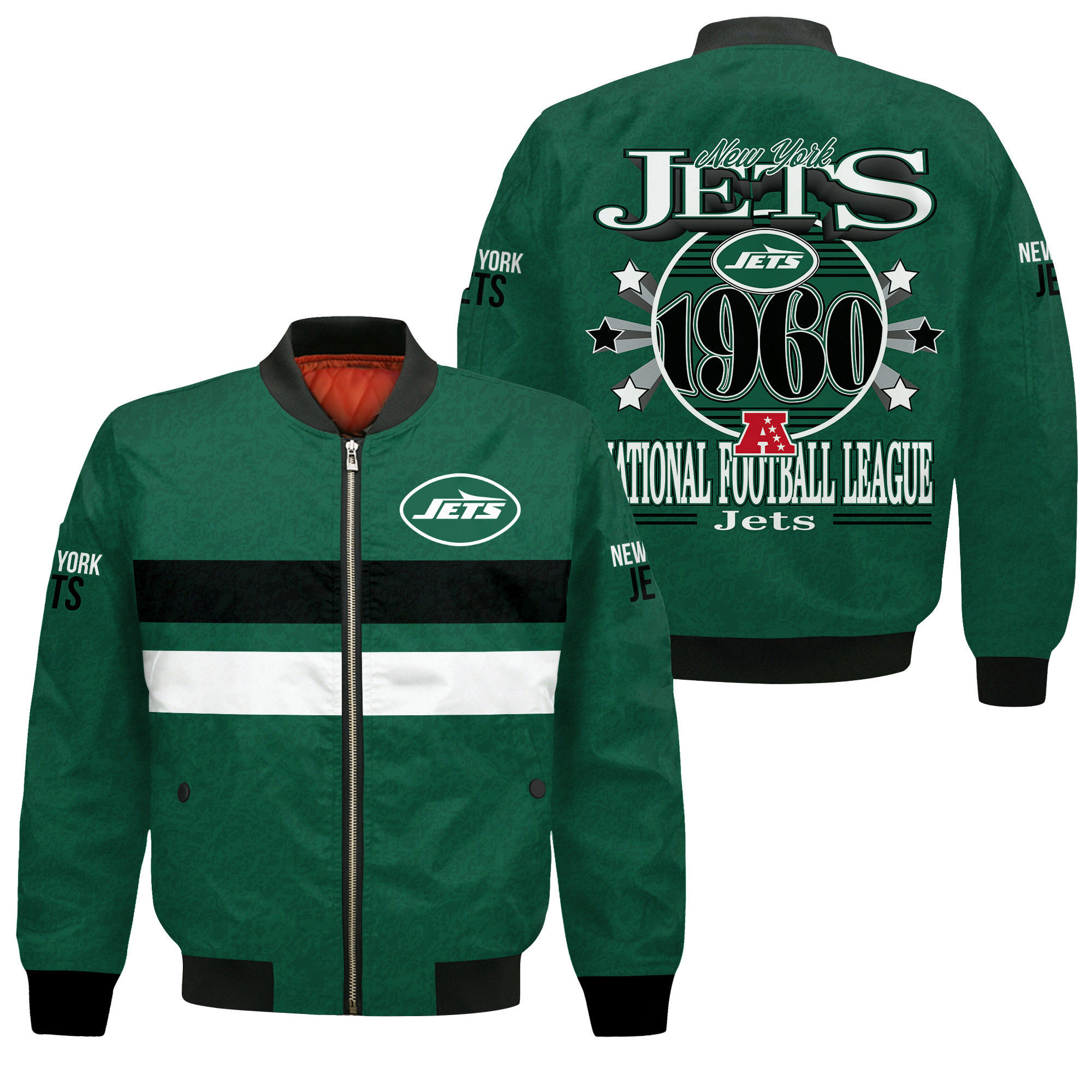 New York Jets Football Team 2024 -25 Super Durable Bomber Jacket