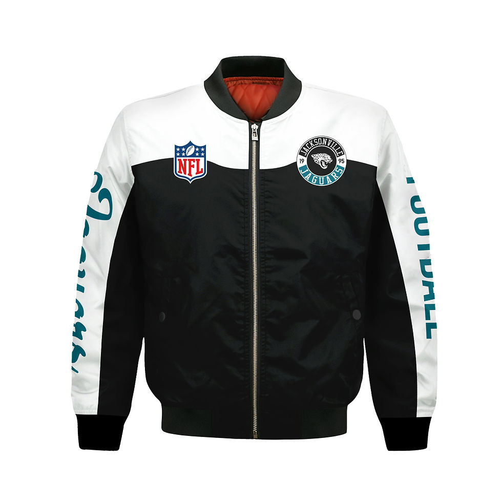 Thumbnail: Jacksonville Jaguars National Football League 2024 Face Any Weather Bomber Jacke