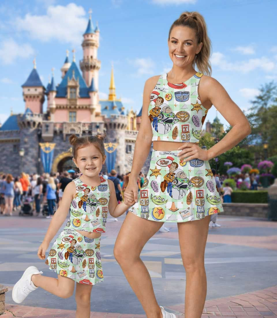 Thumbnail: Toy Story Woody Buzz Outfit, Mommy and Me Dress Set