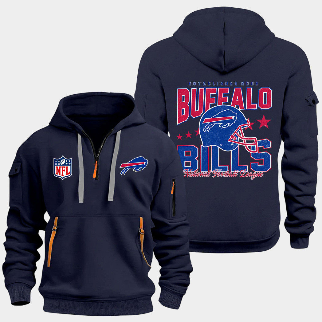 Buffalo Bills Navy Quarter Zip Hoodie