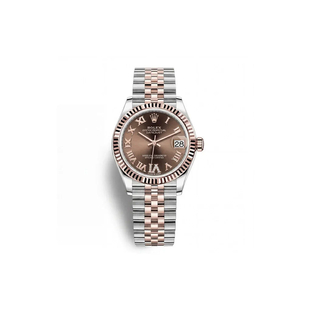 Rolex Datejust Roman Diamond Dial Steel and 18kt Everose Gold Jubilee Watch