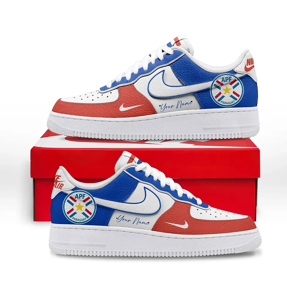 Thumbnail: Paraguay Premium WC26 Custom Custom Air Force 1 - Air Jordan 1 Shoes Sneaker