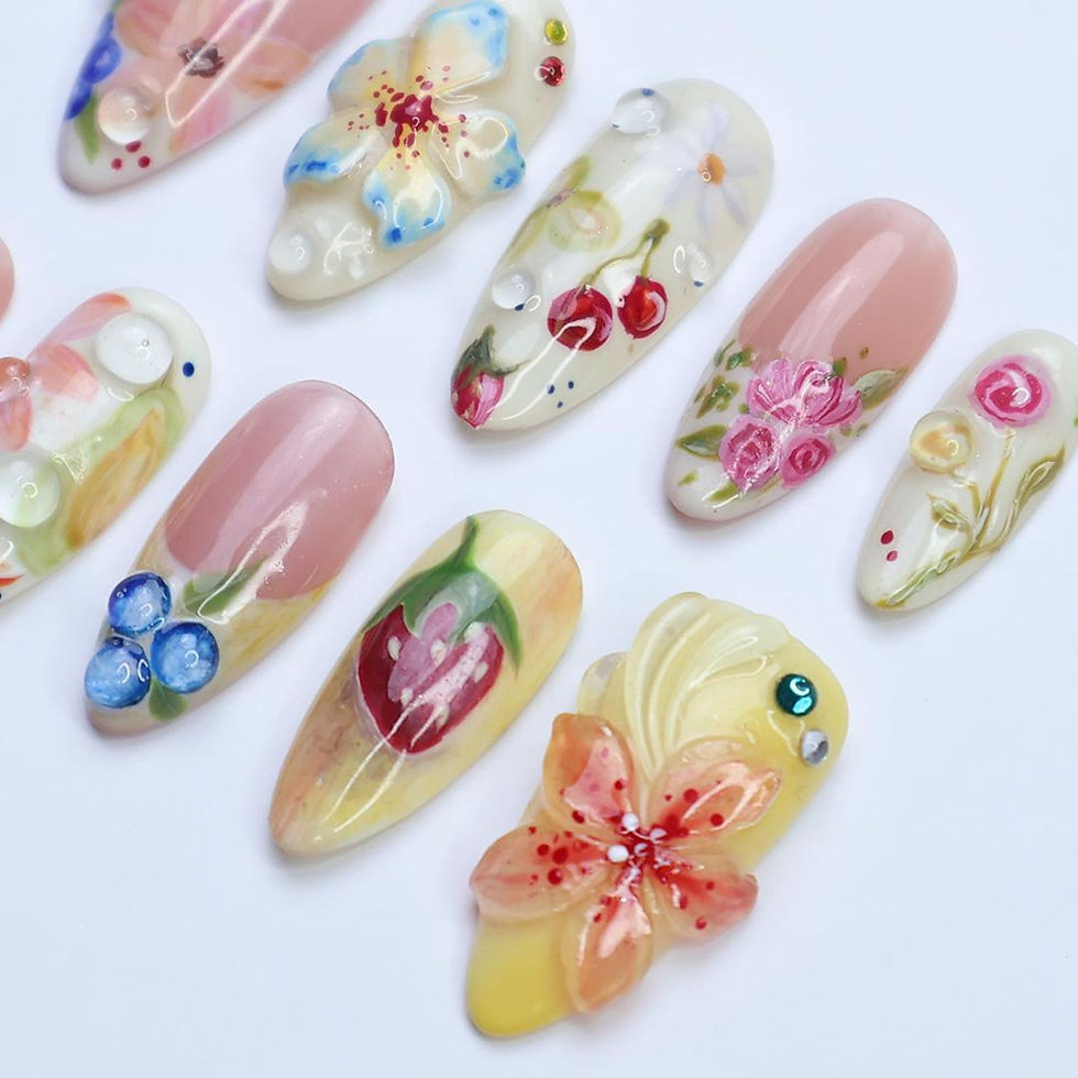 Thumbnail: press on nails, custom press on nails, fake nails, Nails Art