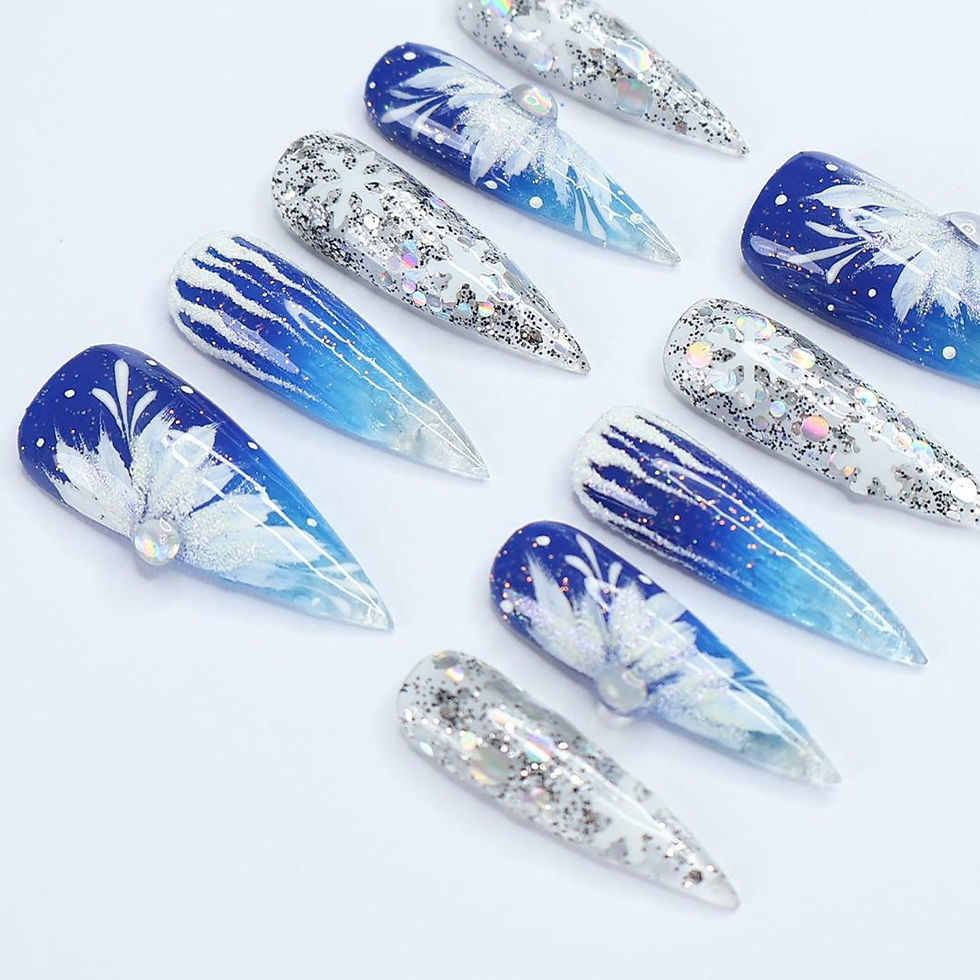 Thumbnail: press on nails, custom press on nails, fake nails, Nails Art