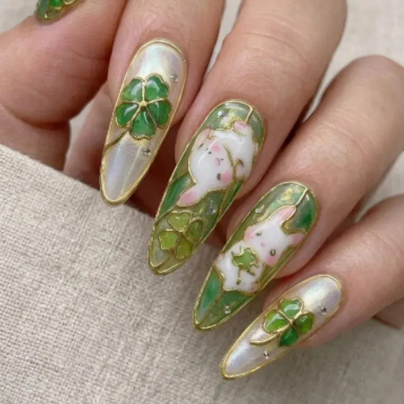 Thumbnail: press on nails, custom press on nails, fake nails, Nails Art