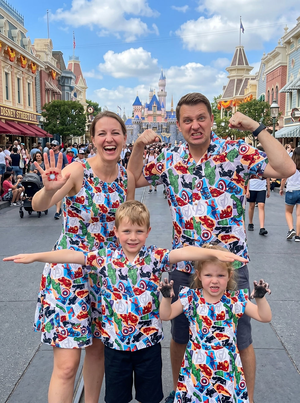 Thumbnail: Marvel Avengers Matching Family Set, Vacation Outfit, Trip Clothes