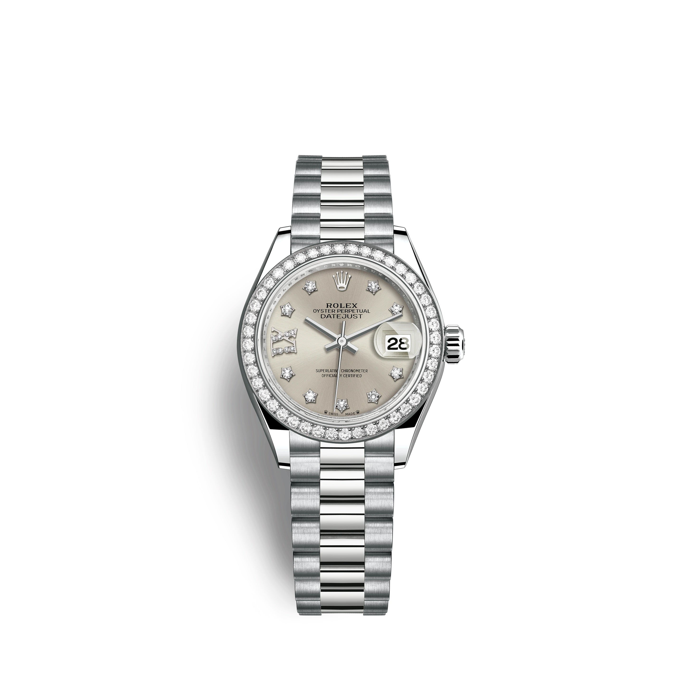 Rolex Lady-Datejust 28mm, 18k White Gold Ref# 279139rbr-0003