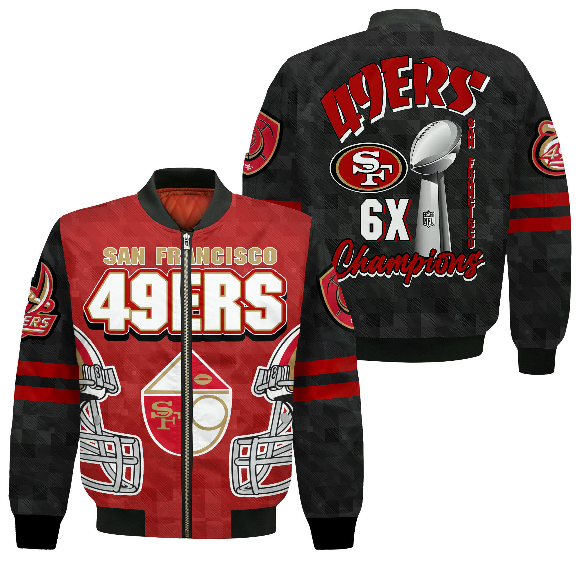 San Francisco 49ers Super Bowl LVIII 2024 Design Bomber Jacket SFAT