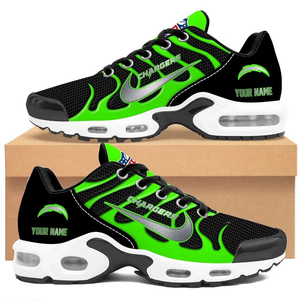 Thumbnail: Los Angeles Chargers Premium NFL Hi-Vis Safety Air Max Shoes
