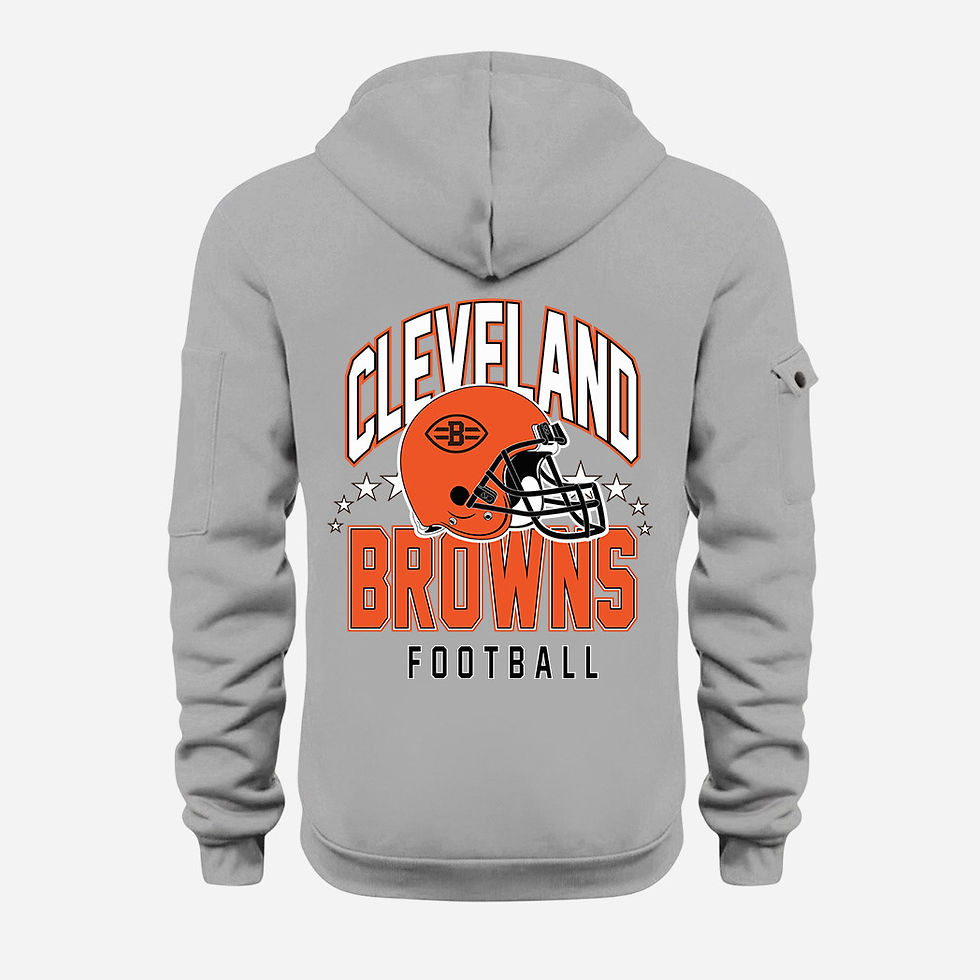 Thumbnail: Cleveland Browns Grey Quarter Zip Hoodie