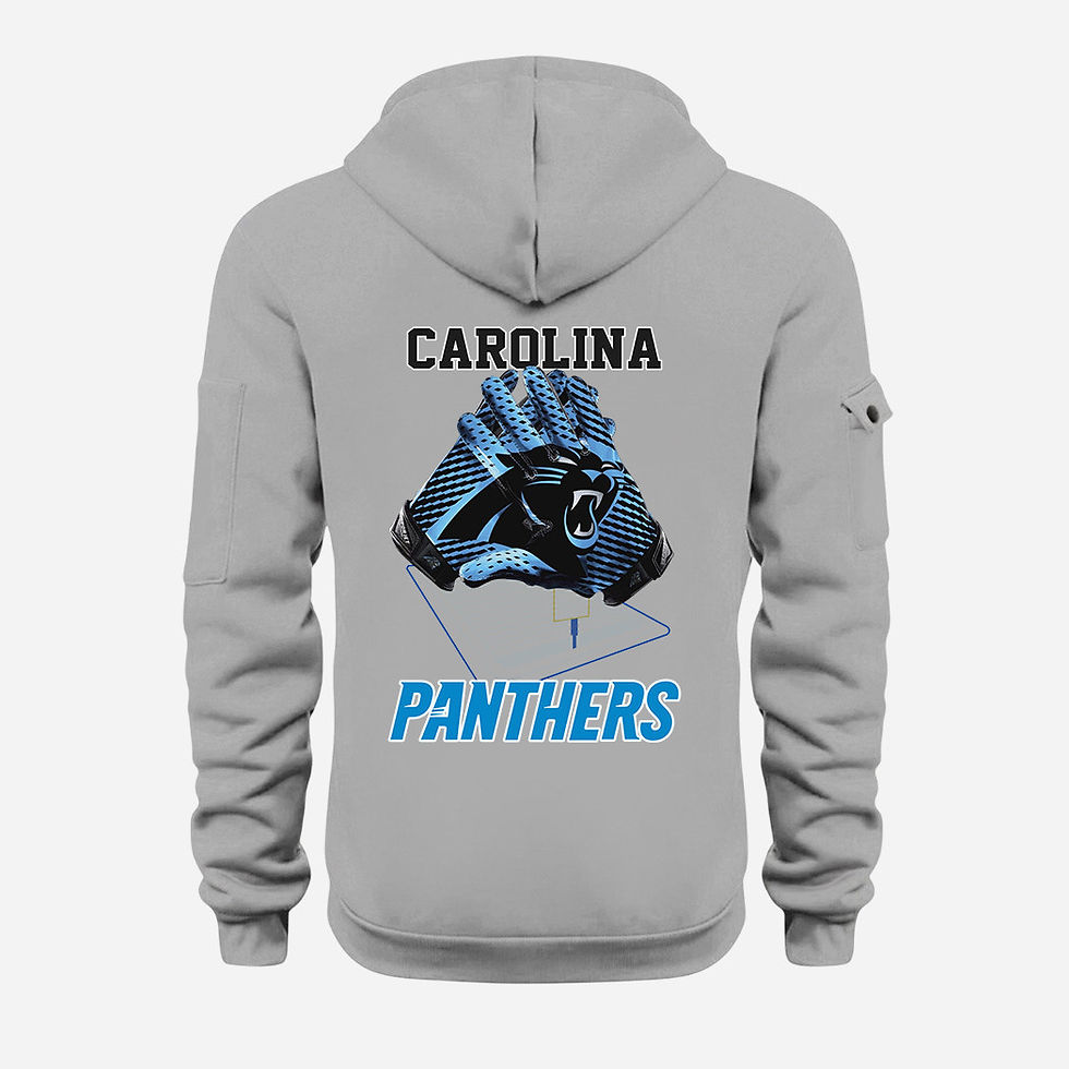Thumbnail: Carolina Panthers Grey Quarter Zip Hoodie