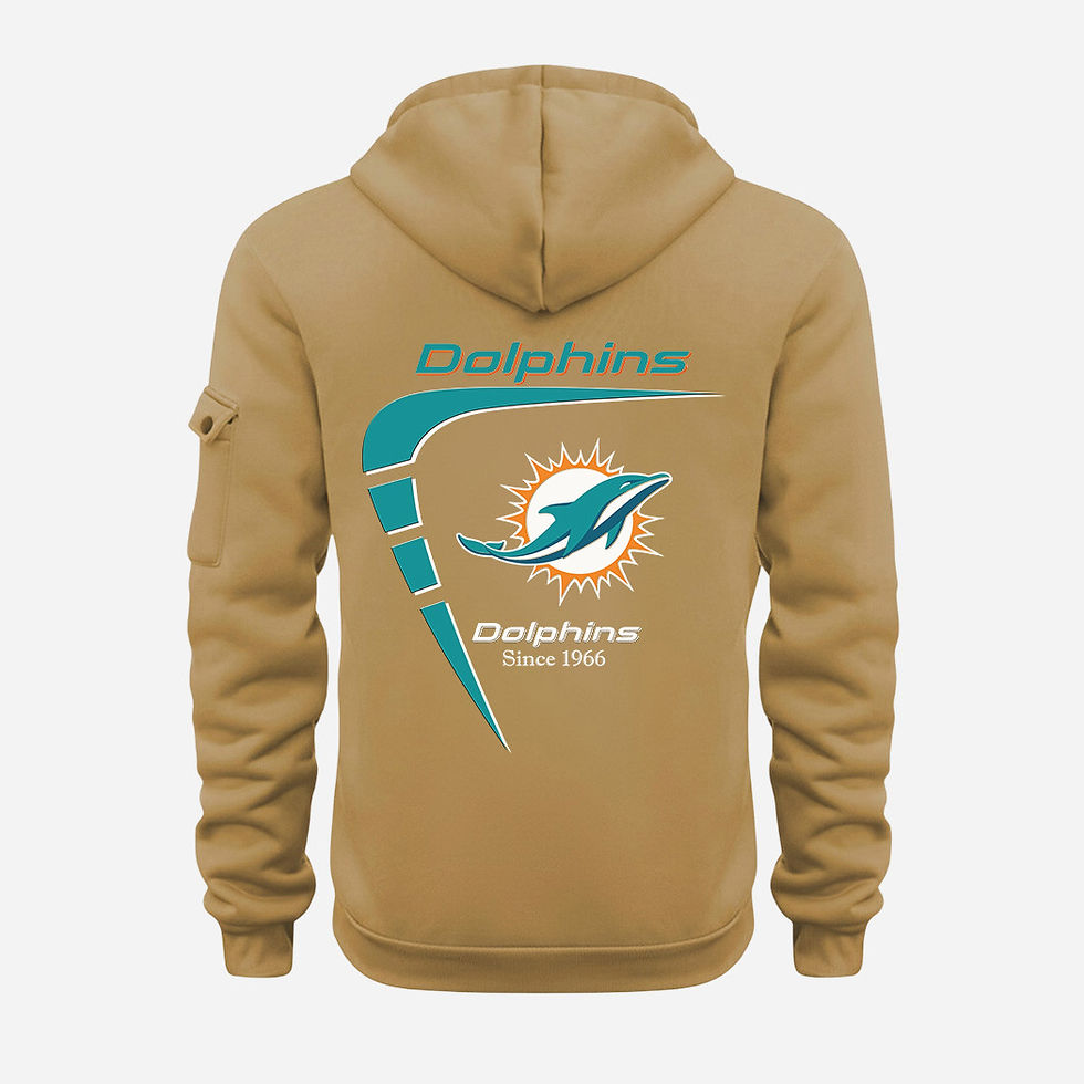 Thumbnail: Miami Dolphins Gold Quarter Zip Hoodie