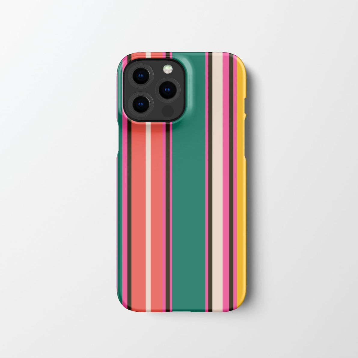 Retro Stripes Phone Case Cover | Abstract Hard Shell Protective Snap Tough Case