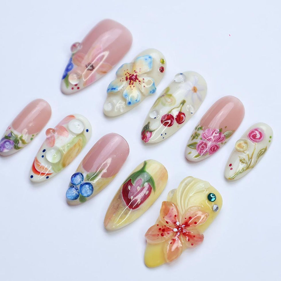 Thumbnail: press on nails, custom press on nails, fake nails, Nails Art