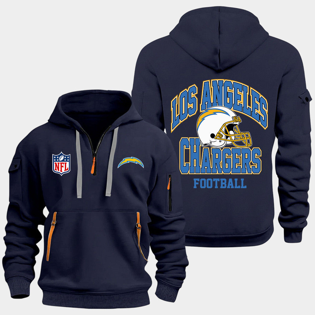 Los Angeles Chargers Navy Quarter Zip Hoodie