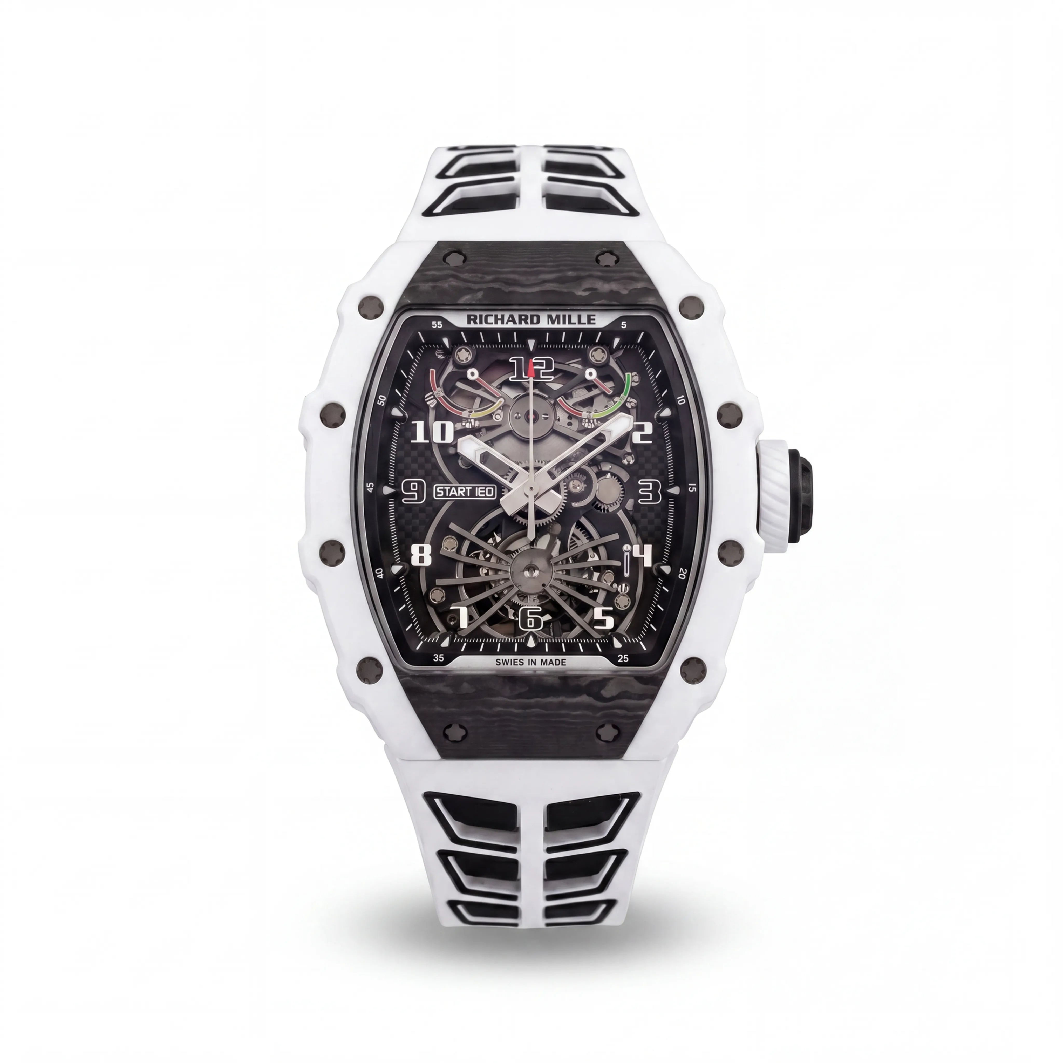 Richard Mille RM Black And White Open Dial Watch