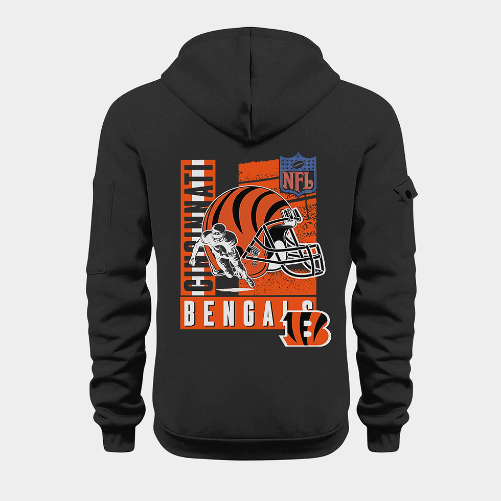 Thumbnail: Cincinnati Bengals Black Quarter Zip Hoodie