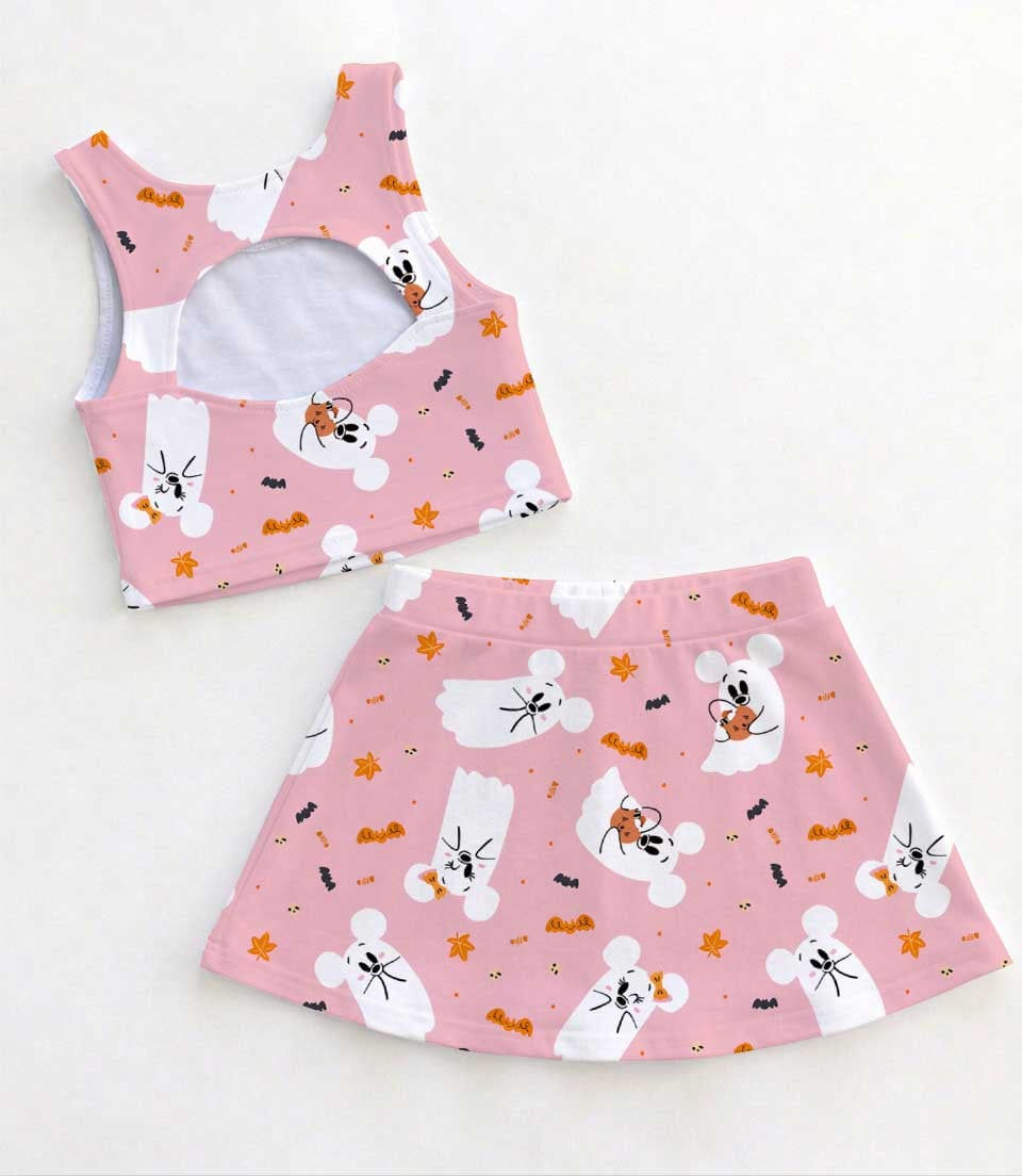 Thumbnail: Mouse Ghost Halloween Spooky Season Family Theme Park, Mom and Me Dress Set
