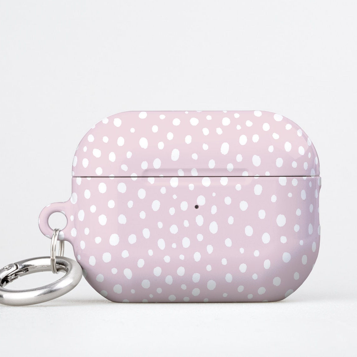 Pink AirPod Case with White Spots Pink Aesthetic AirPod Pro Case with Hand Drawn